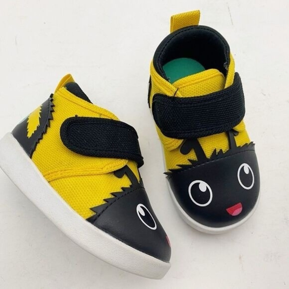 Ikiki Bumblebee Squeaky High Top Hook Loop Sneakers Toddler Size 3 Yellow Black